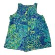 Top Sleeveless Designer By Lilly Pulitzer In Blue & Green, Size: M Fashion