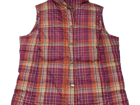 Vest Puffer & Quilted By Lands End In Plaid Pattern, Size: Xsp Cheap