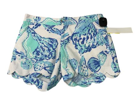 Shorts Designer By Lilly Pulitzer In Blue & White, Size: 4 Fashion