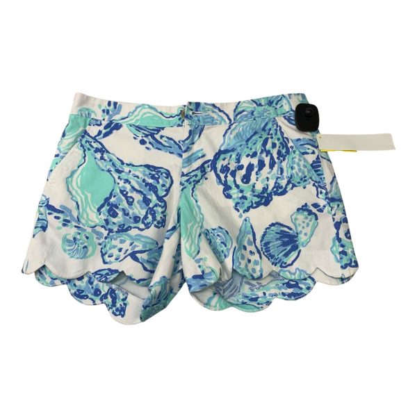 Shorts Designer By Lilly Pulitzer In Blue & White, Size: 4 Fashion