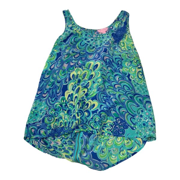 Top Sleeveless Designer By Lilly Pulitzer In Blue & Green, Size: M Fashion