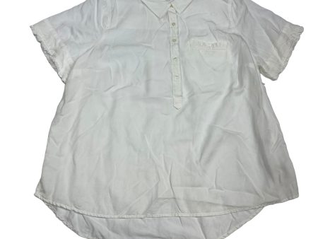 White Top Short Sleeve Crown And Ivy, Size 2x For Cheap