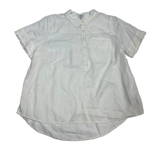 White Top Short Sleeve Crown And Ivy, Size 2x For Cheap