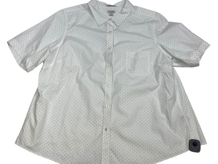 White Top Short Sleeve L.l. Bean, Size 2x Hot on Sale