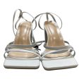 White Sandals Heels Block Clothes Mentor, Size 9.5 on Sale