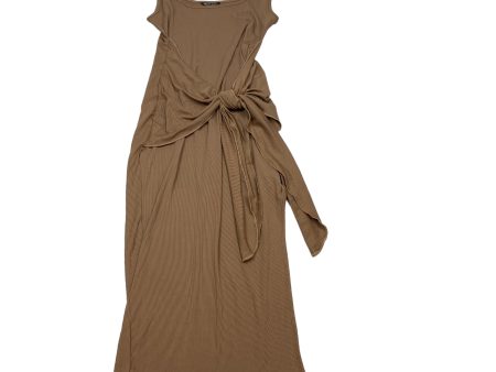 Brown Dress Casual Midi Shein, Size S Online Hot Sale