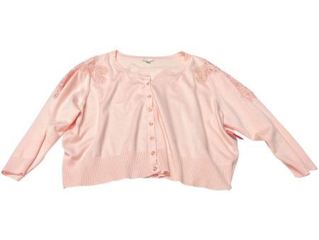 Cardigan By Cato In Pink, Size: 3x Cheap