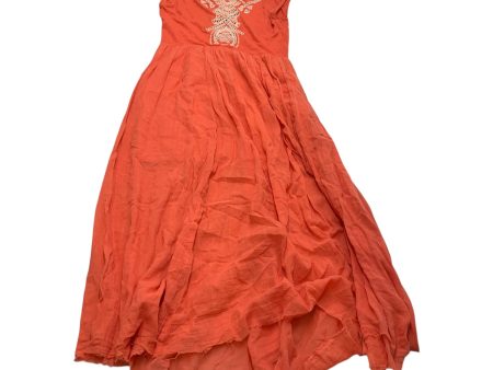 Dress Casual Maxi By Free People In Orange, Size: Xs Fashion