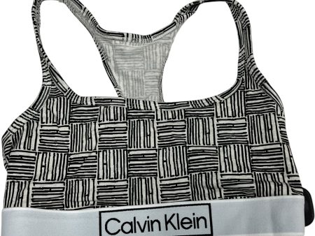 Athletic Bra By Calvin Klein In Black & White, Size: S For Sale