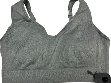 Athletic Bra By Puma In Grey, Size: L Supply