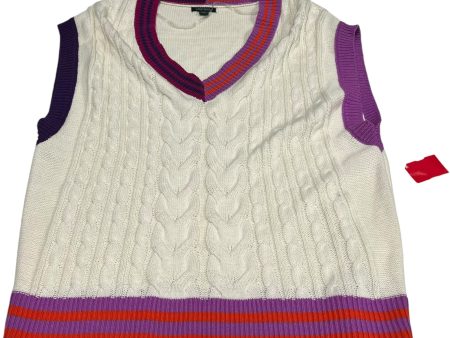 Vest Sweater By Wild Fable In Purple & White, Size: S For Cheap