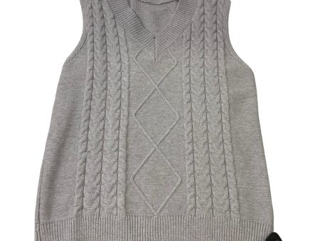 Vest Sweater By Clothes Mentor In Grey, Size: S on Sale