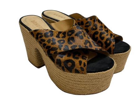 Animal Print Sandals Heels Block Cmb, Size 7.5 Supply