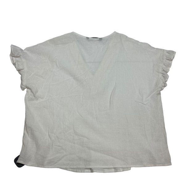 White Top Short Sleeve Zara, Size M Hot on Sale