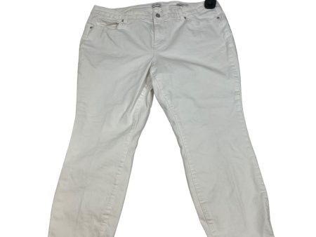 White Pants Cropped Wonderly, Size 18 Online Sale