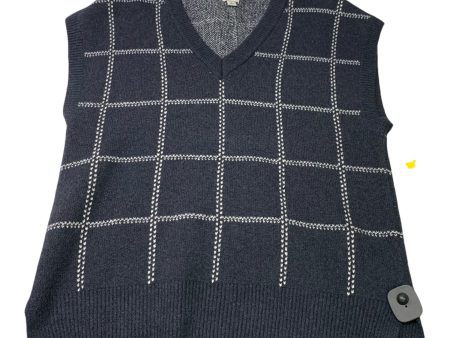 Vest Sweater By A New Day In Blue & White, Size: L Cheap