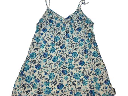 Blue & Cream Dress Casual Short Old Navy, Size L Sale